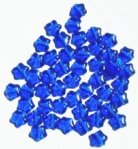 50 8mm Transparent Sapphire Star Beads